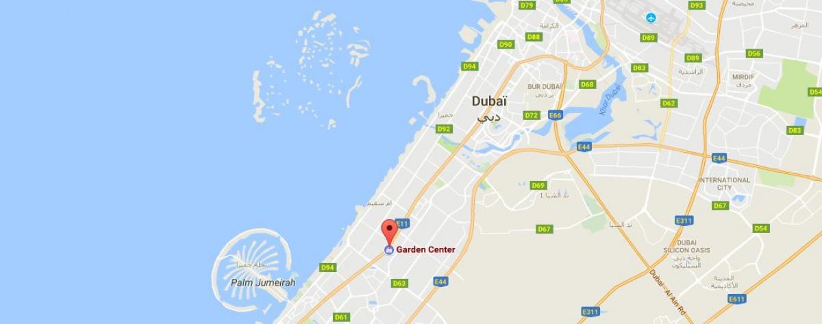 Dubai, κέντρο κήπου τοποθεσία χάρτης