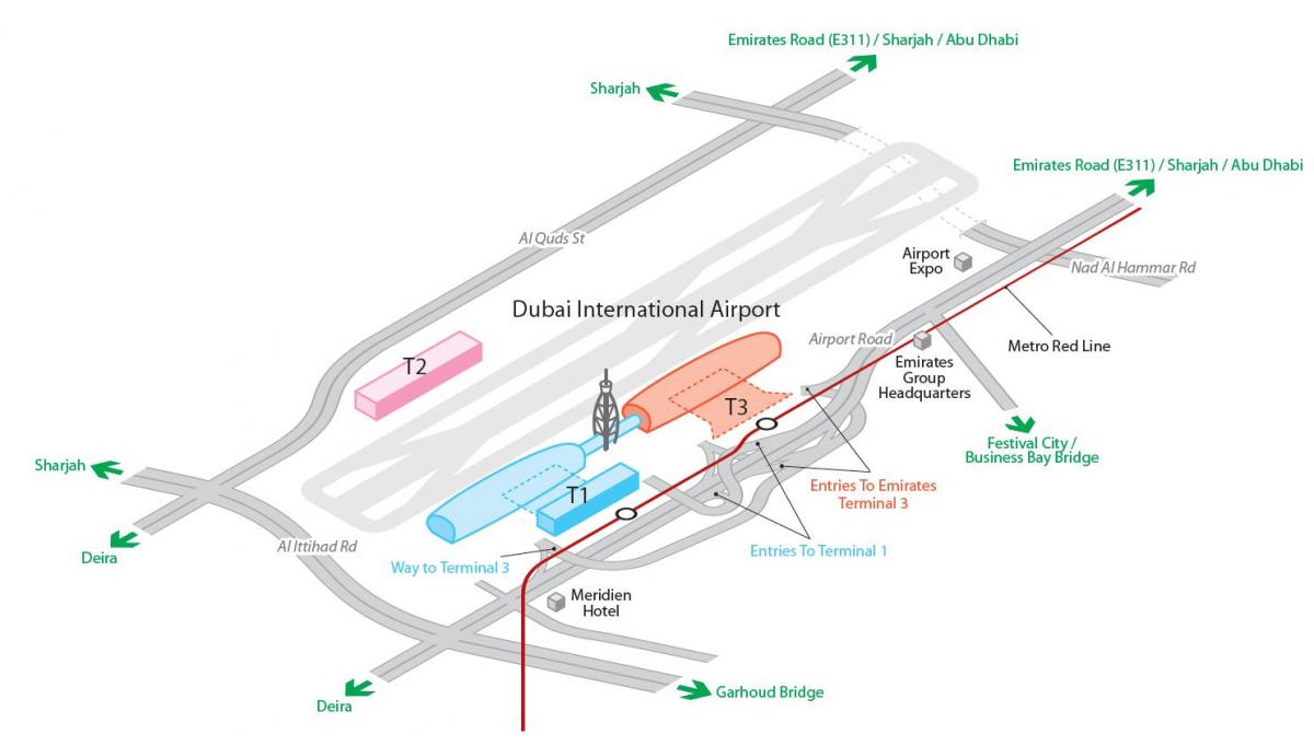 dxb αεροδρόμιο χάρτης