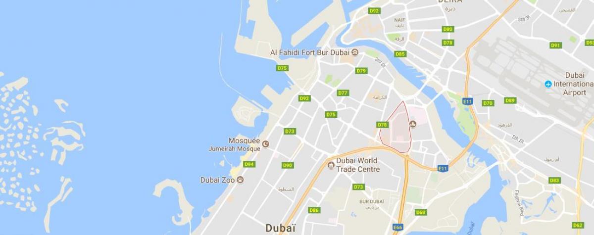 χάρτης της Oud Metha Ντουμπάι
