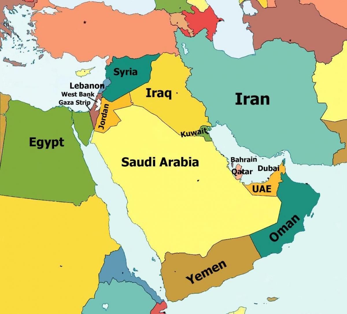 Ντουμπάι χάρτης της μέσης ανατολής