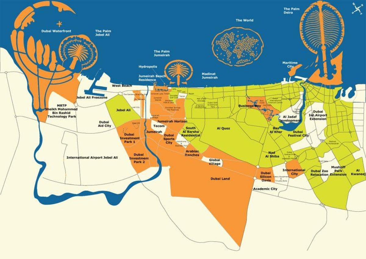 Ντουμπάι εμφάνιση χάρτη νησιά