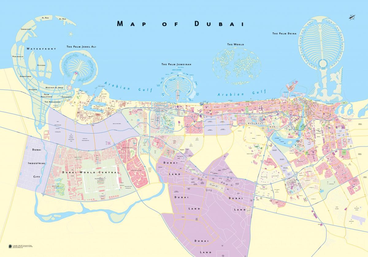 χάρτης του Ντουμπάι και την περιοχή