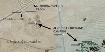 Al Qudra Λίμνη τοποθεσία χάρτης