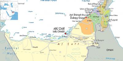 Χάρτης του Ντουμπάι ηνωμένα αραβικά ΕΜΙΡΆΤΑ