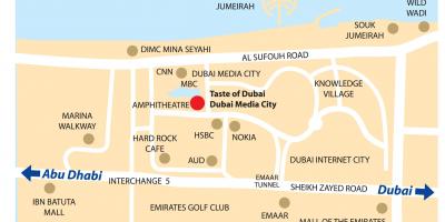 Dubai media city χάρτης τοποθεσίας