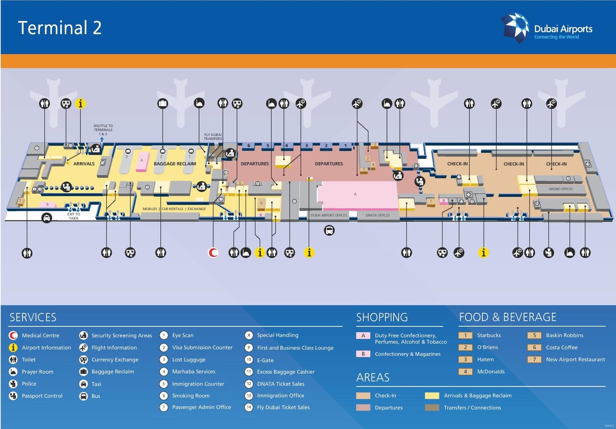 Ντουμπάι terminal 2 χάρτης