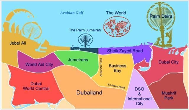 χάρτης της σε dubailand