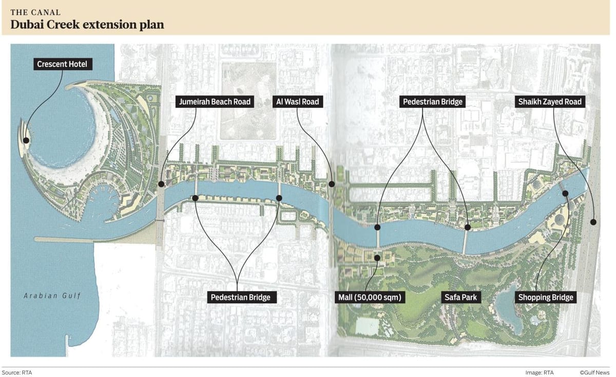 Το Dubai Creek Park χάρτης τοποθεσίας