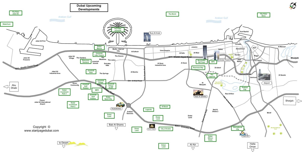 investment park Ντουμπάι τοποθεσία χάρτης