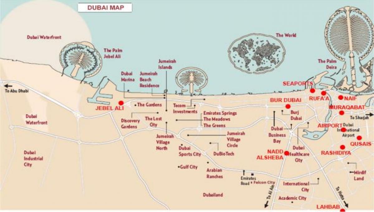 χάρτης της Jebel Ali