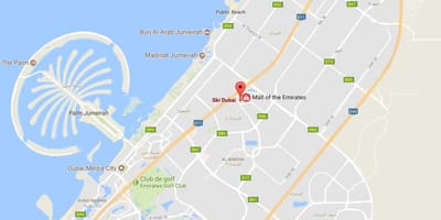Χάρτης του ski Dubai