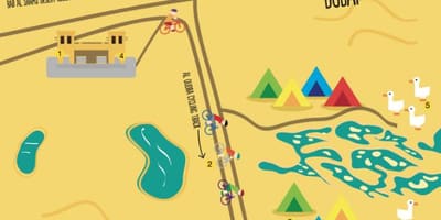 Εμφάνιση χάρτη Al Qudra Λίμνη διαδρομή