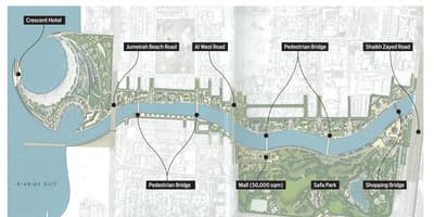 Το Dubai Creek Park χάρτης τοποθεσίας