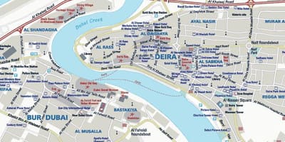 Χάρτης της περιοχής Deira, Ντουμπάι
