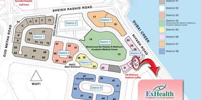 Χάρτης της Dubai healthcare city
