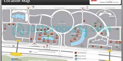Χάρτης της Dubai internet city