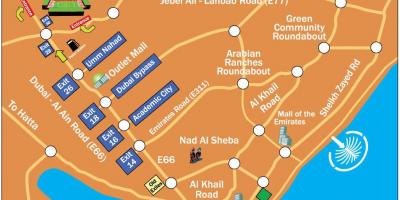 Rugby Sevens Ντουμπάι τοποθεσία χάρτης