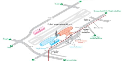 Dxb αεροδρόμιο χάρτης