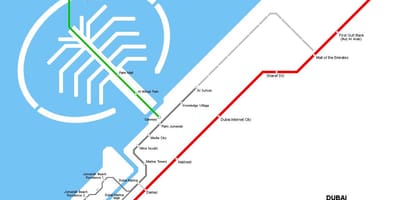 Palm Jumeirah monorail χάρτης